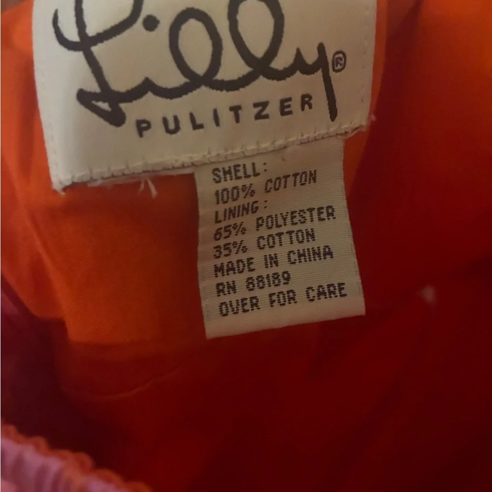 🌺 Vintage Lilly Pulitzer Pink & Orange Halter Mini Dress, Size 4 🌺 - Picture 6 of 7
